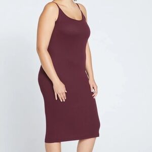 Universal Standard foundational Cami dress black cherry